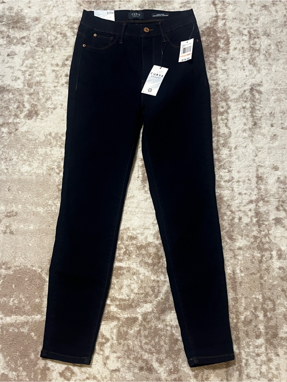 NWT Curve Appeal Womens High Rise Minimalist Jegging Jeans Size 2 26x27